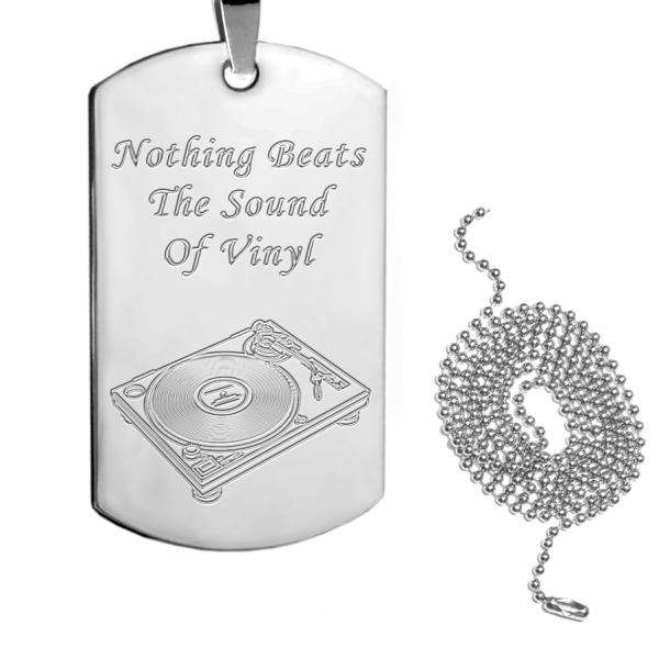 DJ Chrome Tag Pendant