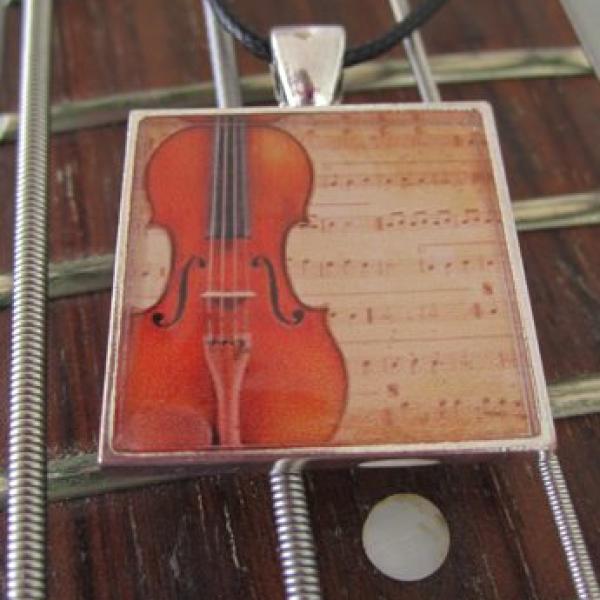 Double Bass - Funky Resin Pendant