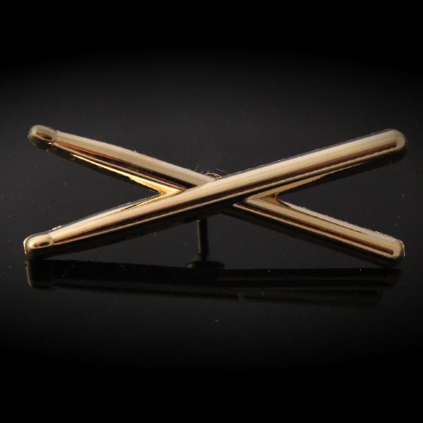 Drum Sticks Pin Badge - Jumbo 3D Style