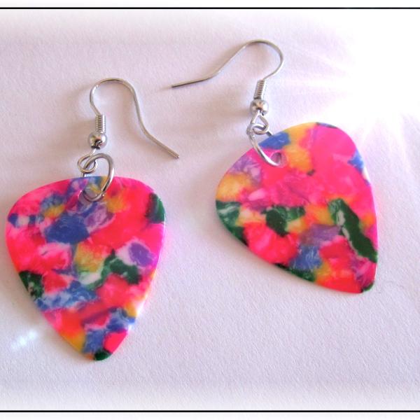 Flower Power Guitar Pick Earrings