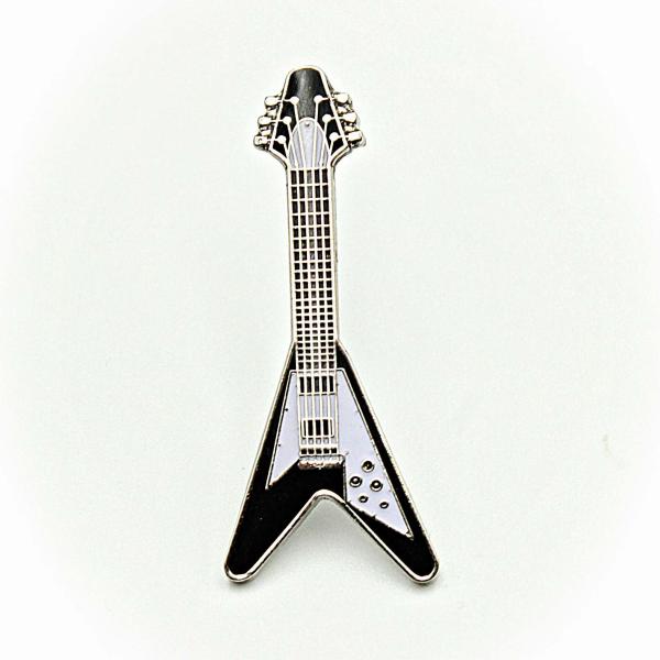 Gibson Flying V  Style Guitar  Pin Badge