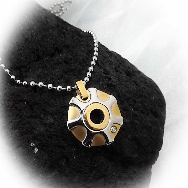 Geometric Circle Pendant 2-Tone -Customisable