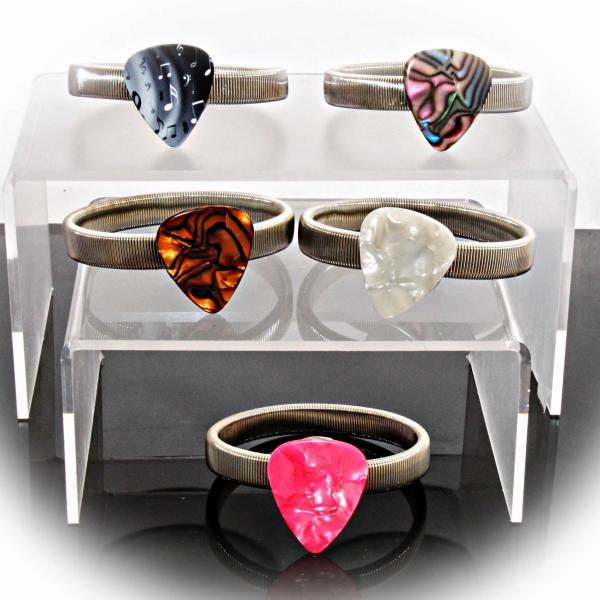 Guitar Pick Stretchable Bangle - Choice of Design