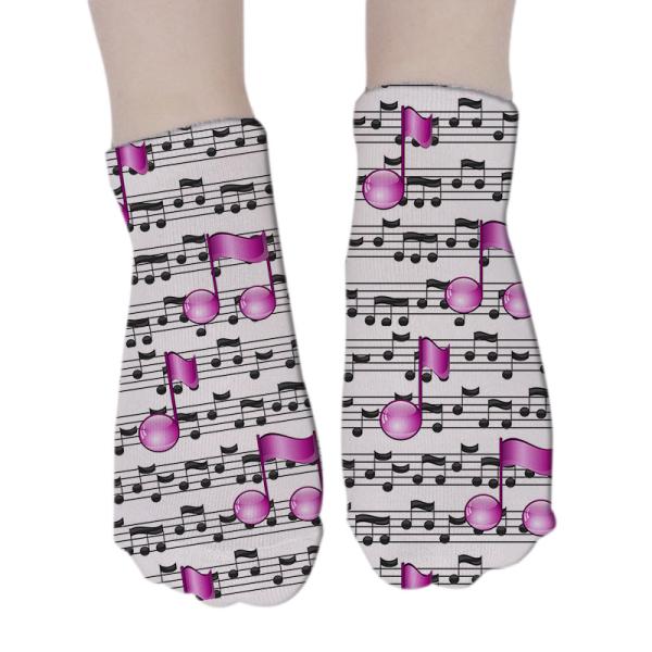 socks with a music note theme