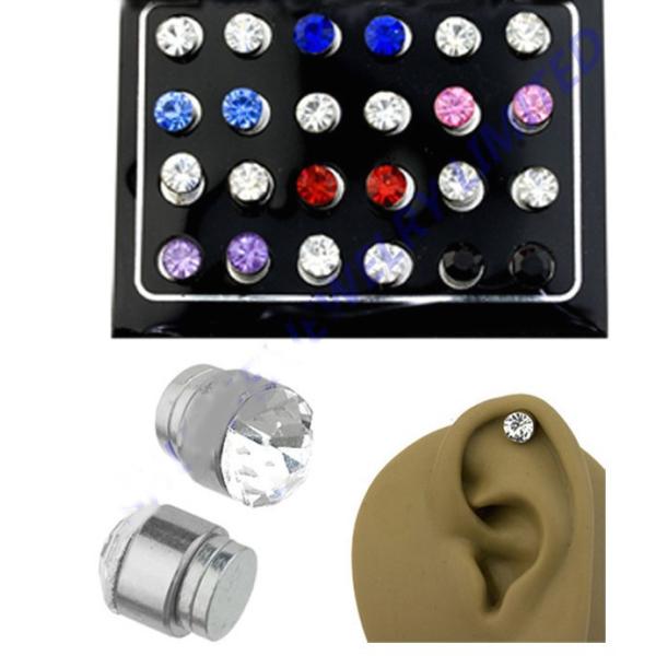 Magnetic Fake Ear Plug. Tunnel Earring Jewelry