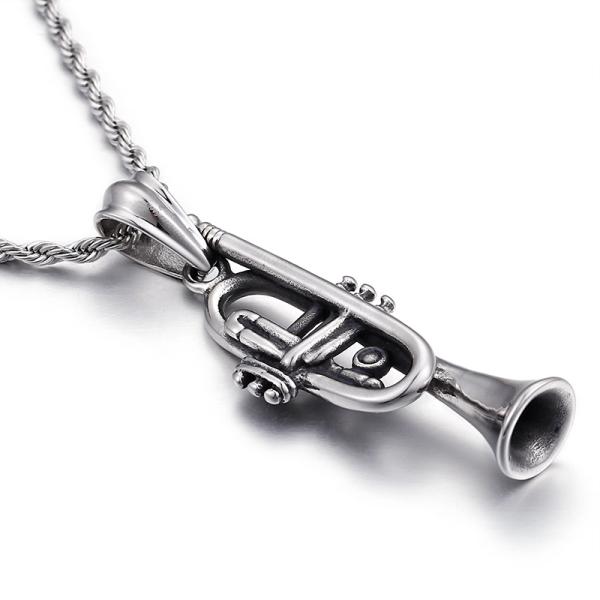 Trumpet Pendant - Stainless Steel