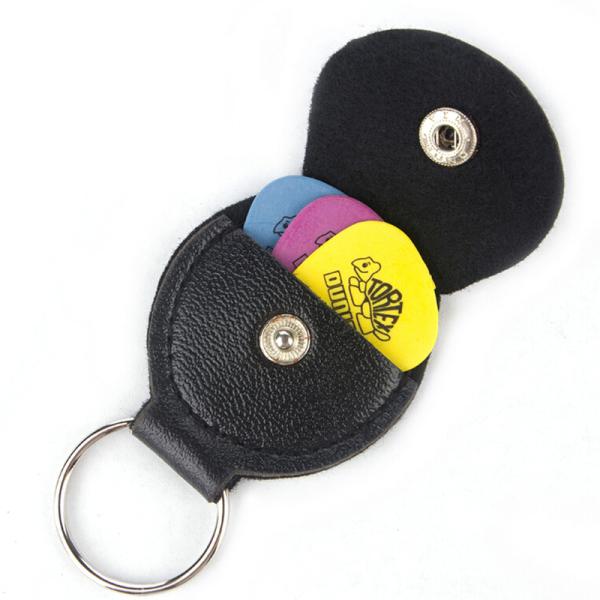 Guitar Pick Holder Keychain / Keyring with Free Pick