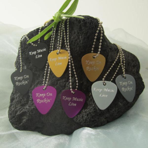 Guitar Pick Metal Necklace