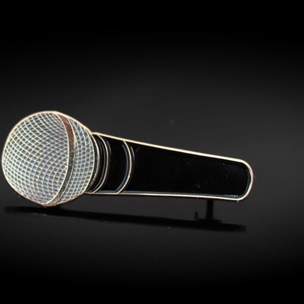 Microphone Pin Badge - Shure SM58 Style