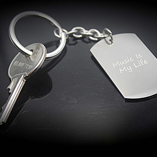 Music Inspirational Quote Keychain / Bag Clip - Music Is My Life
