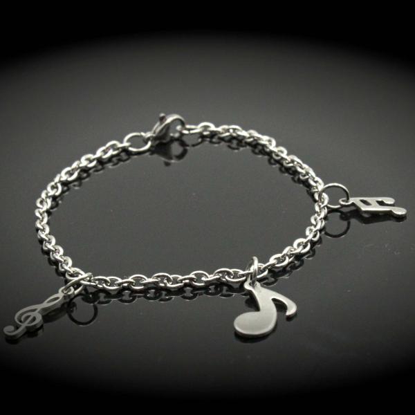 Music Note Link Chain Elegant Bracelet - Made To Size