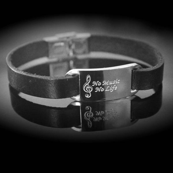 Music Inspirational Quote Bracelet - No Music No Life