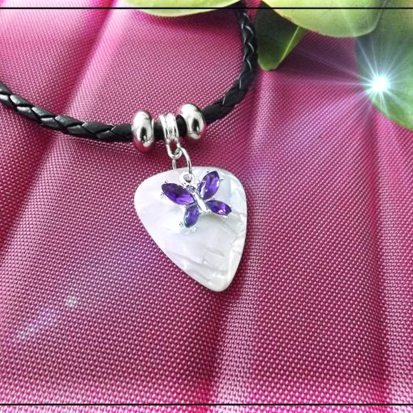 Butterfly Necklace Choker - Guitar Pick Style