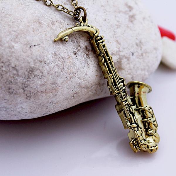 Saxophone Necklace Vintage Style