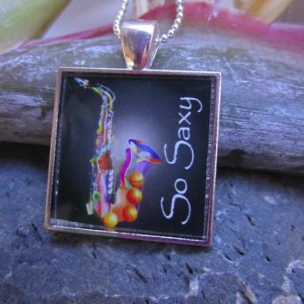 So Saxy - Funky Saxophone Resin Pendant