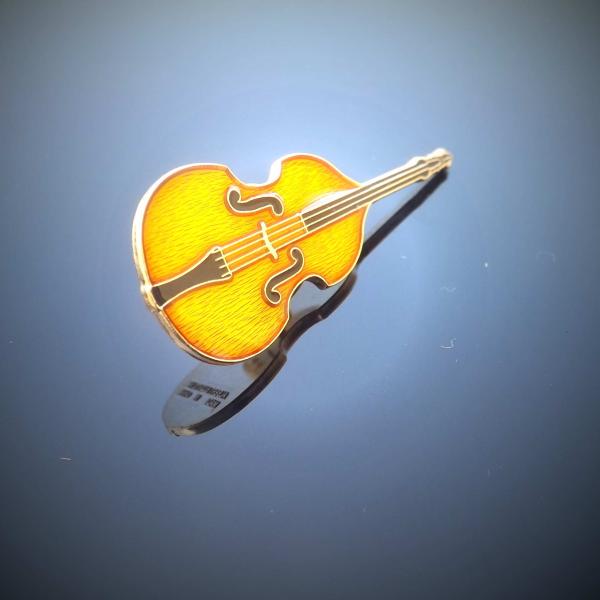 Upright Double Bass Pin Badge