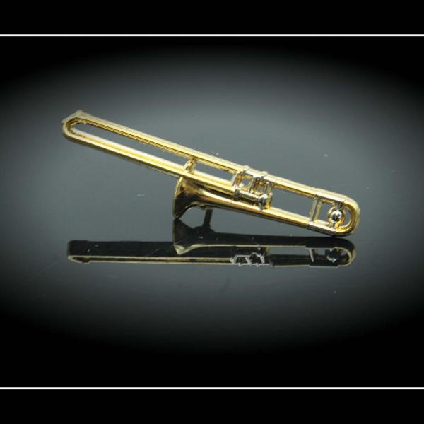 Trombone Pin Badge 3D Design