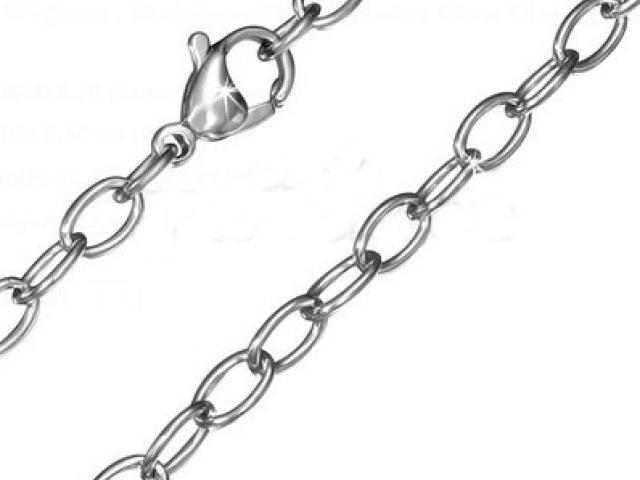 71cm W-5mm Stainless Steel Lobster Claw Clasp Oval Link Chain