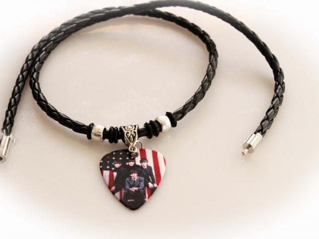 The Beatles Necklace. Guitar Pick Style. Perfect Gift For Beatles Fan! - Customi