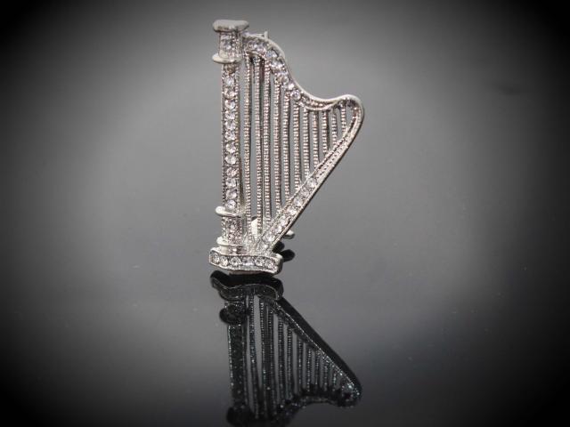 Harp Pin Brooch 