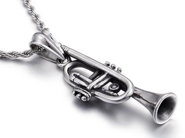 Trumpet Pendant - Stainless Steel