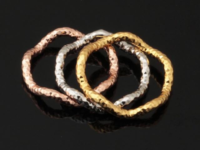 Triple Layer Stackable 3 Colour Ring