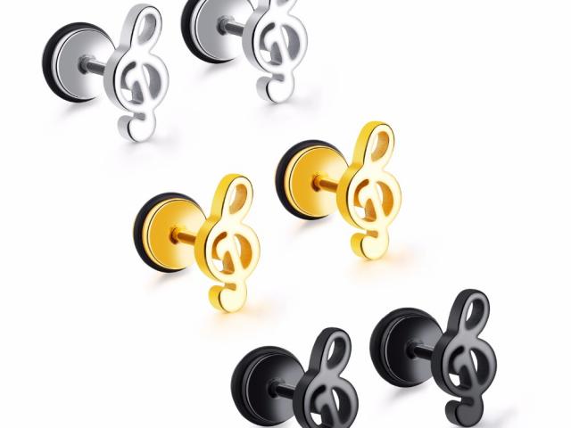 Music Note Treble Clef Earrings