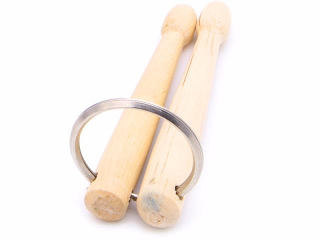 Drum Sticks Keychain/Keyring - Wooden Drumsticks