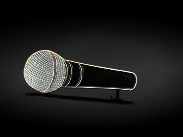 Microphone Pin Badge - Shure SM58 Style