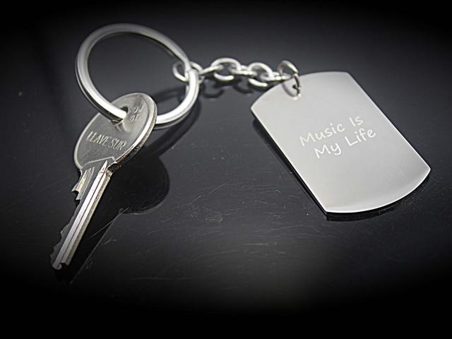 Music Inspirational Quote Keychain / Bag Clip - Music Is My Life