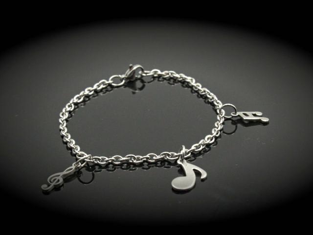 Music Note Link Chain Elegant Bracelet - Made To Size