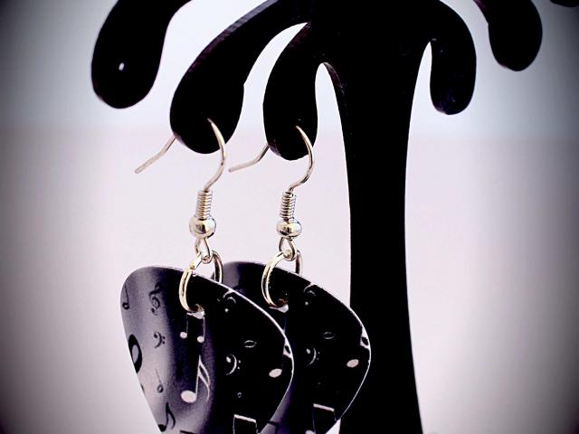 Music Note Drop Earrings