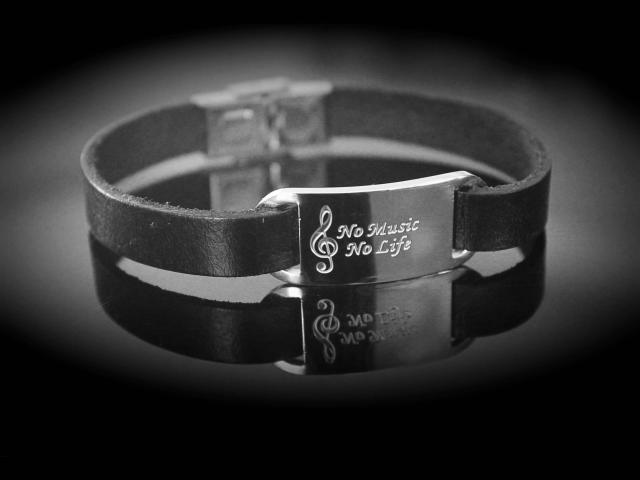 Music Inspirational Quote Bracelet - No Music No Life