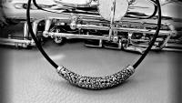 Curved Tube Vintage Antique Silver Choker Necklace